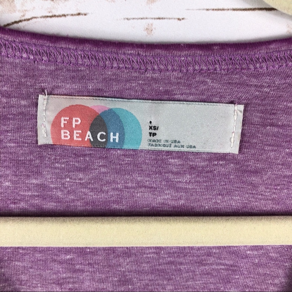 Free People Beach pink oversized rolled sleeve top - Picture 4 of 8